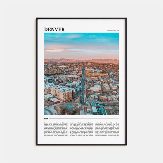 Denver Travel Poster No 1, Colorado Travel Poster