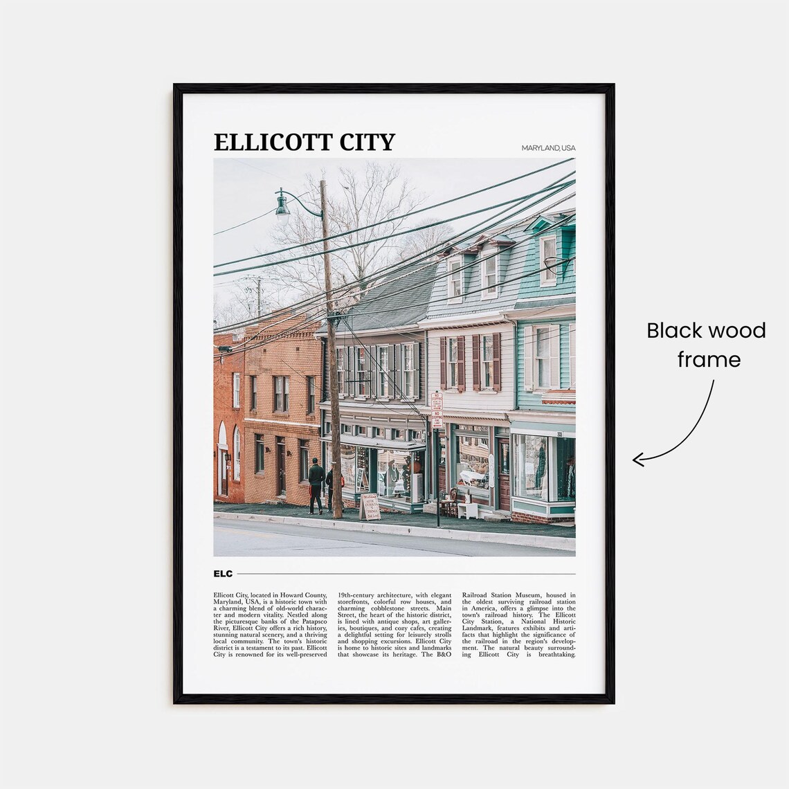 Ellicott City Travel Poster, Maryland City View - Image 2
