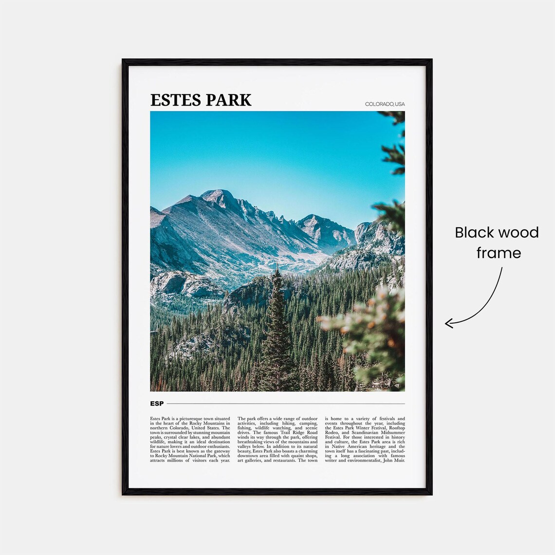 Estes Park Travel Poster, Colorado USA - Image 2