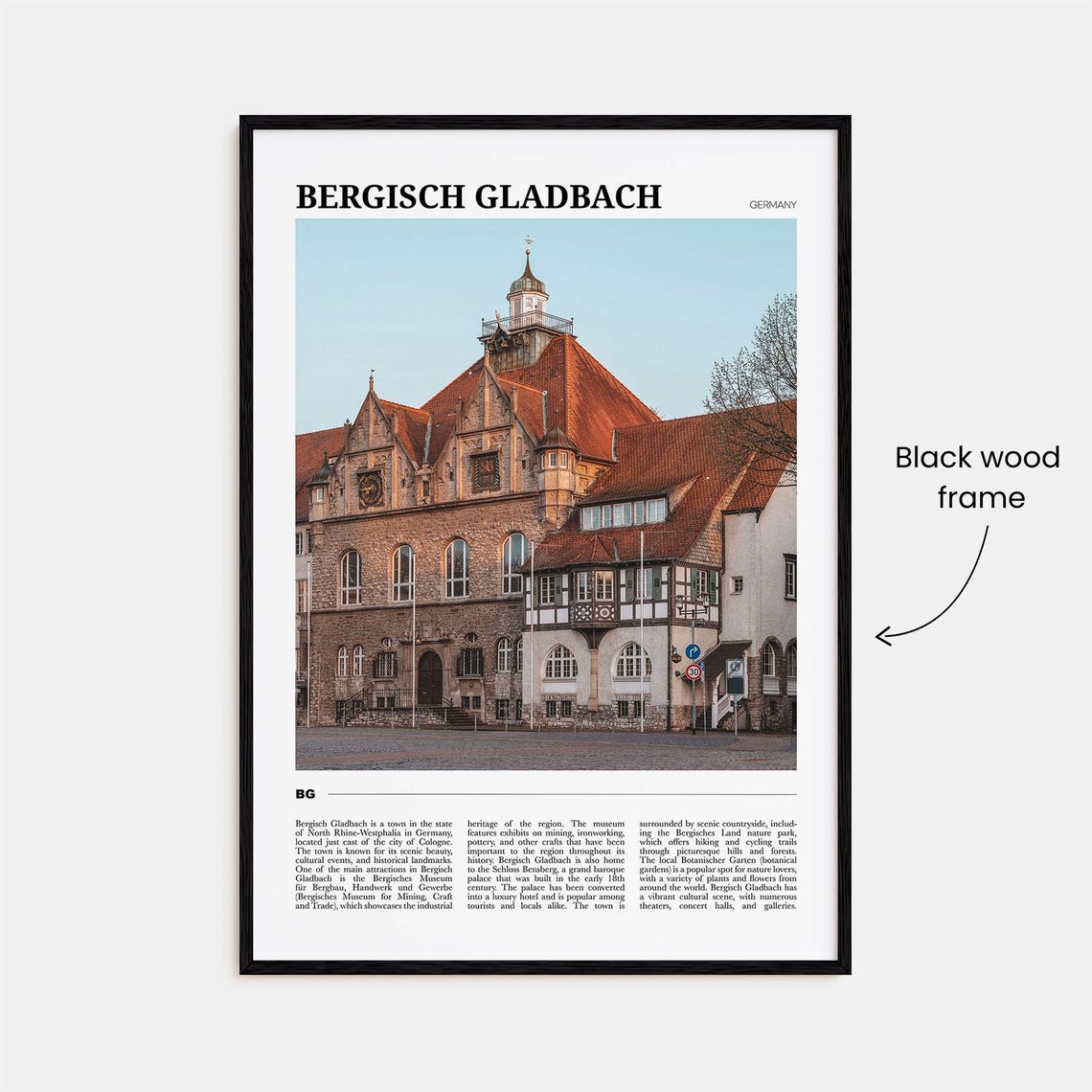 Bergisch Gladbach Germany Grand Historic Town Hall View Poster - Image 2