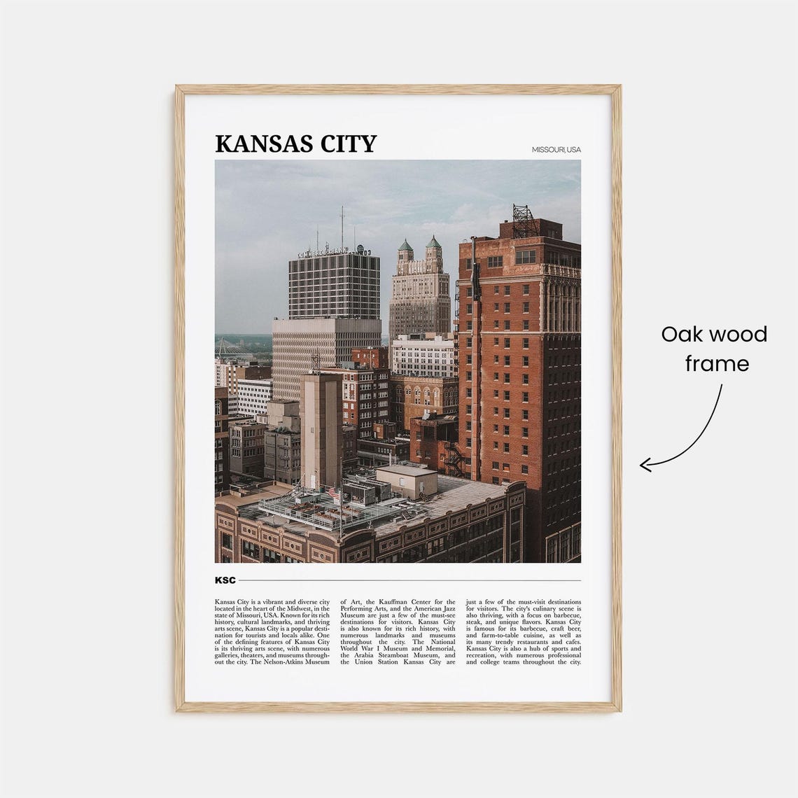 Kansas City Travel Poster No 3 Kansas City Wall Art Kansas City Poster Print Kansas City Photo Kansas City Decor Missouri Usa - Image 3