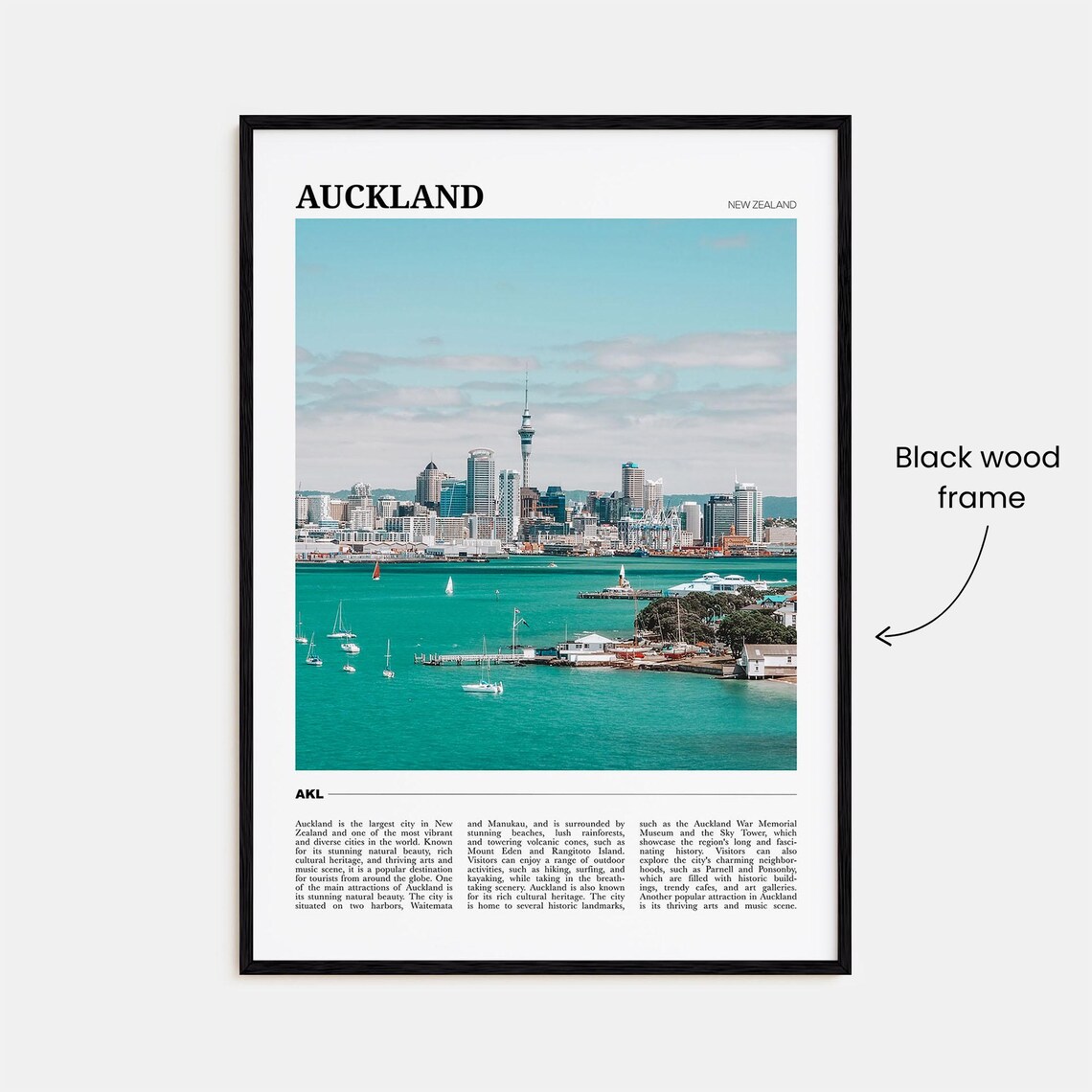 Auckland New Zealand Photo Travel Poster - Image 2