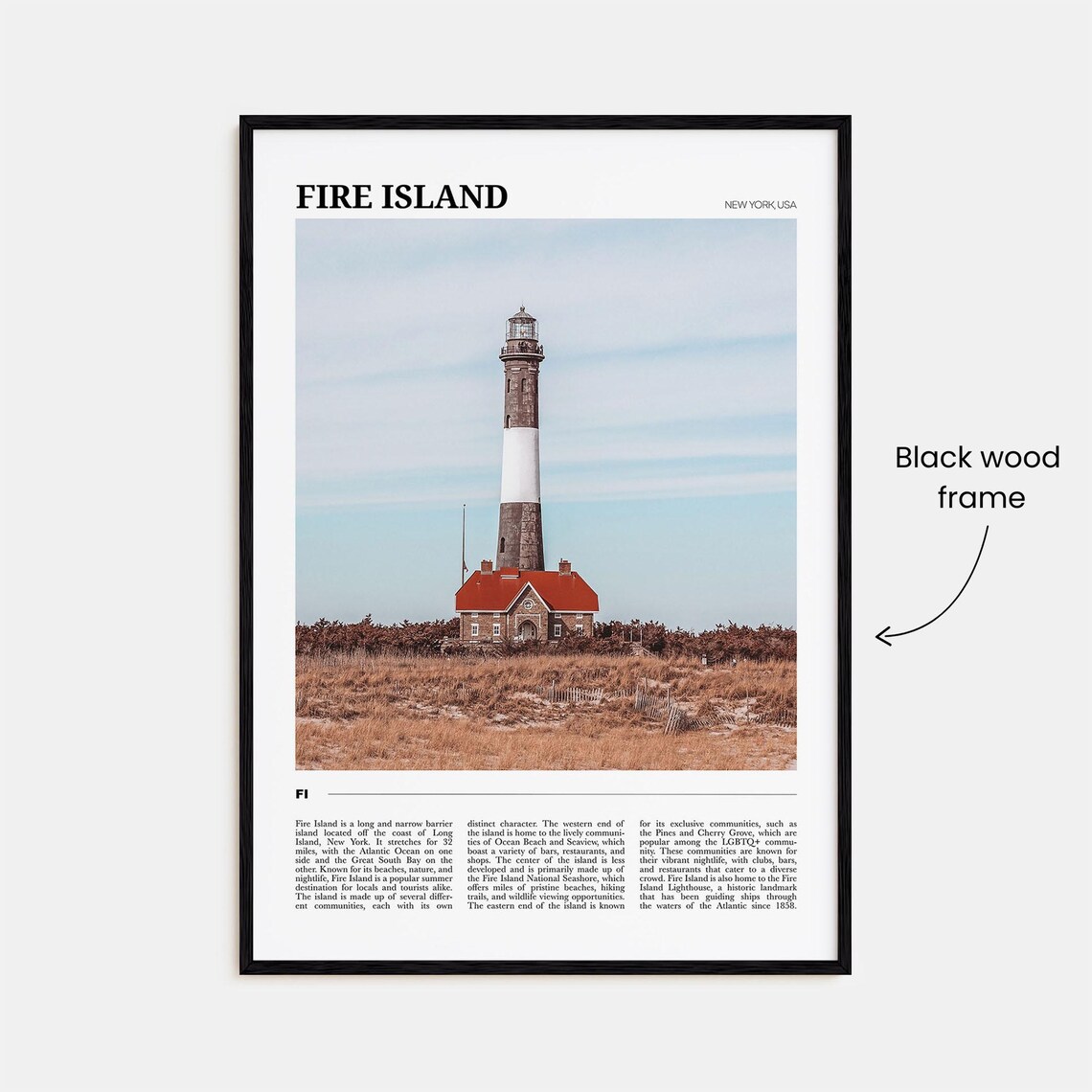 Fire Island Travel Poster, New York USA Art Print - Image 2