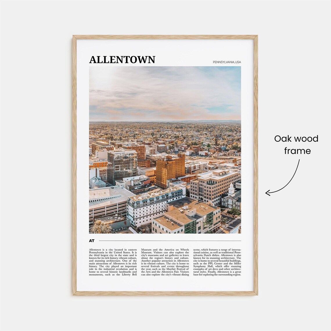 Allentown Travel Poster, Pennsylvania USA Art Print - Image 3