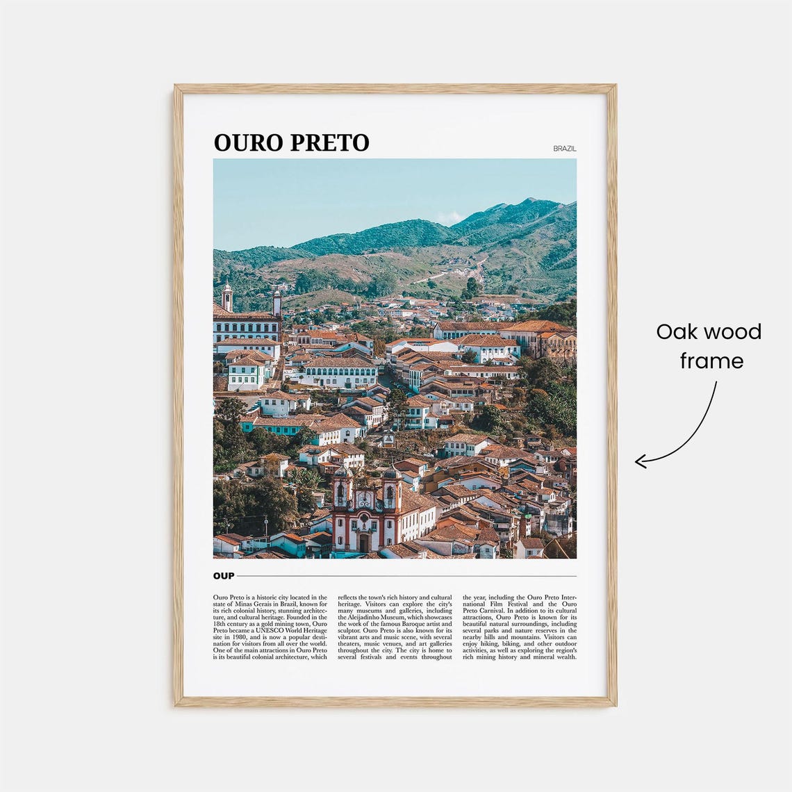 Ouro Preto Travel Poster Ouro Preto Wall Art Ouro Preto Poster Print Ouro Preto Photo Ouro Preto Decor Brazil - Image 3