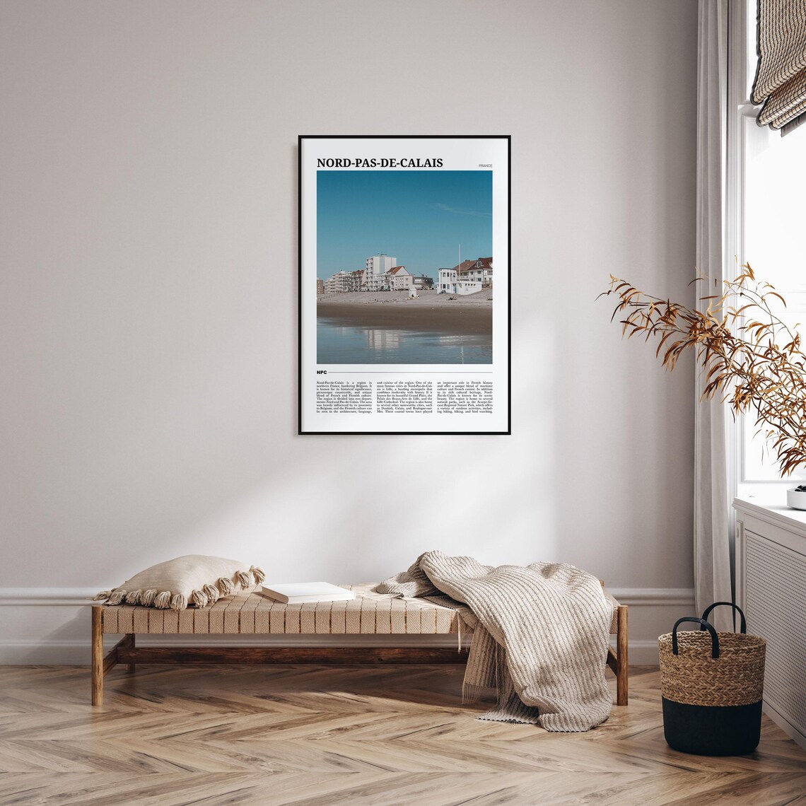 Nord-Pas-de-Calais France Seaside Beach Town Coastline Travel Poster - Image 4