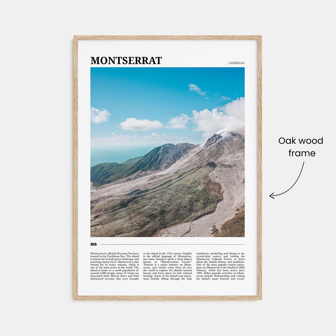 Montserrat Travel Poster, Caribbean Wall Art - Image 3