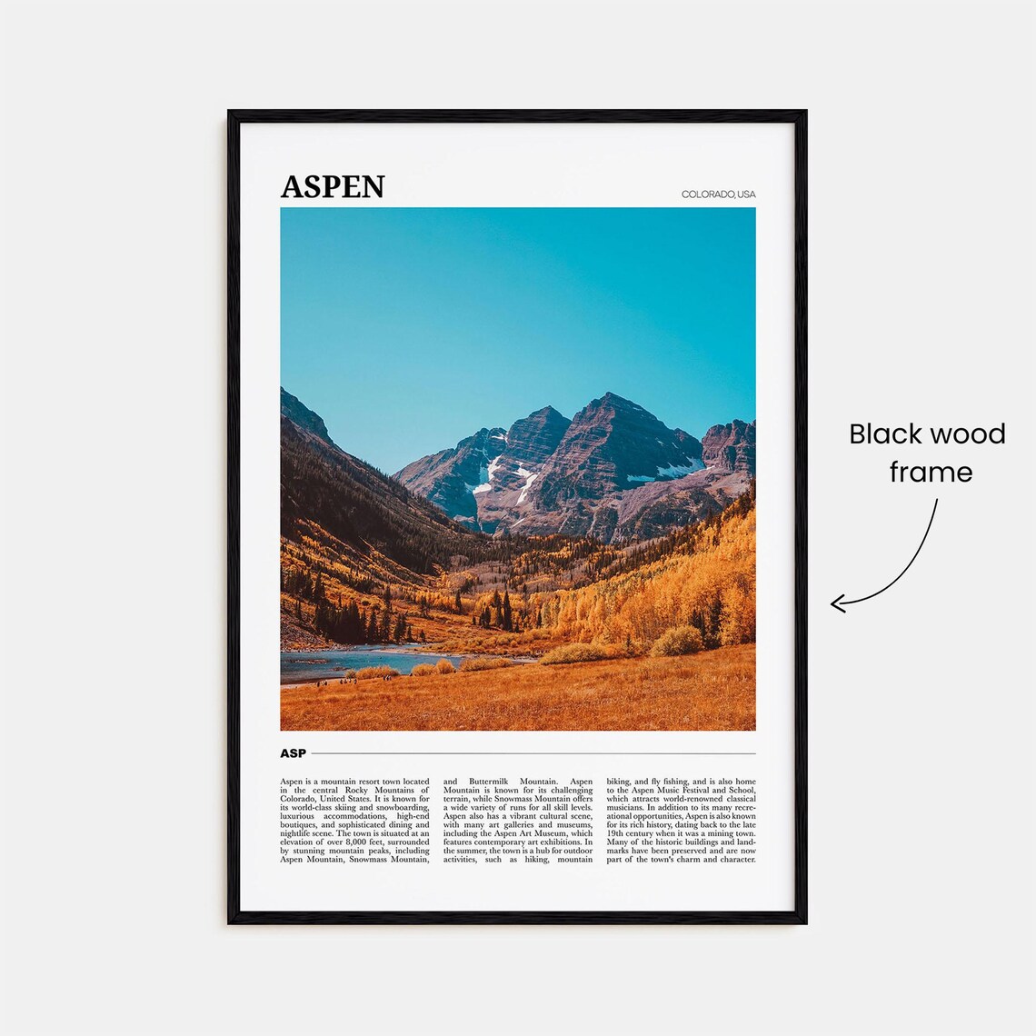 Aspen Colorado Rocky Mountain Peaks Fall Foliage Scenery Poster - Image 2