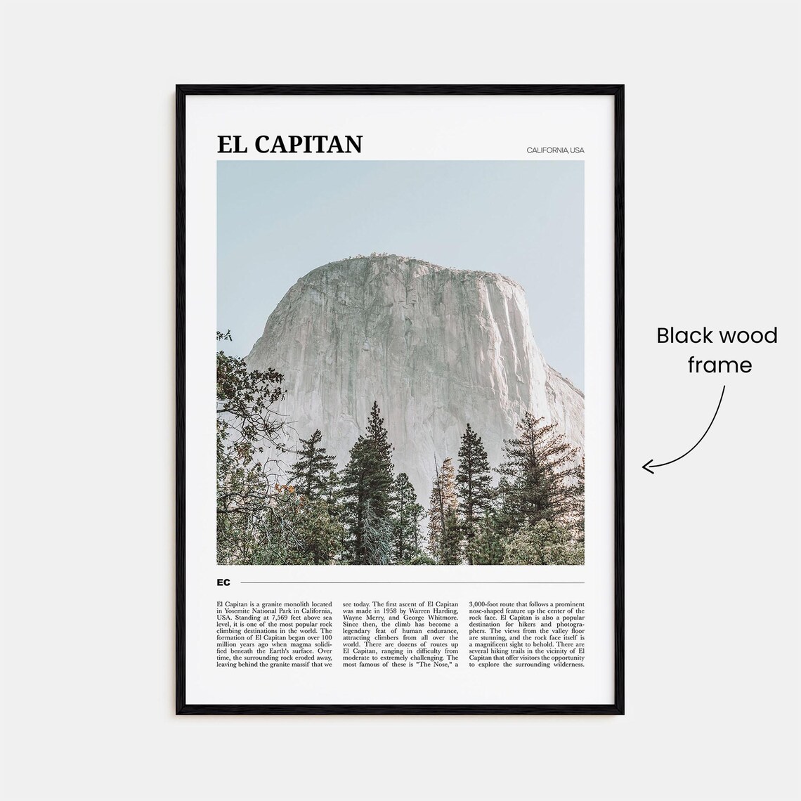 El Capitan Travel Poster, California USA Art Print - Image 2