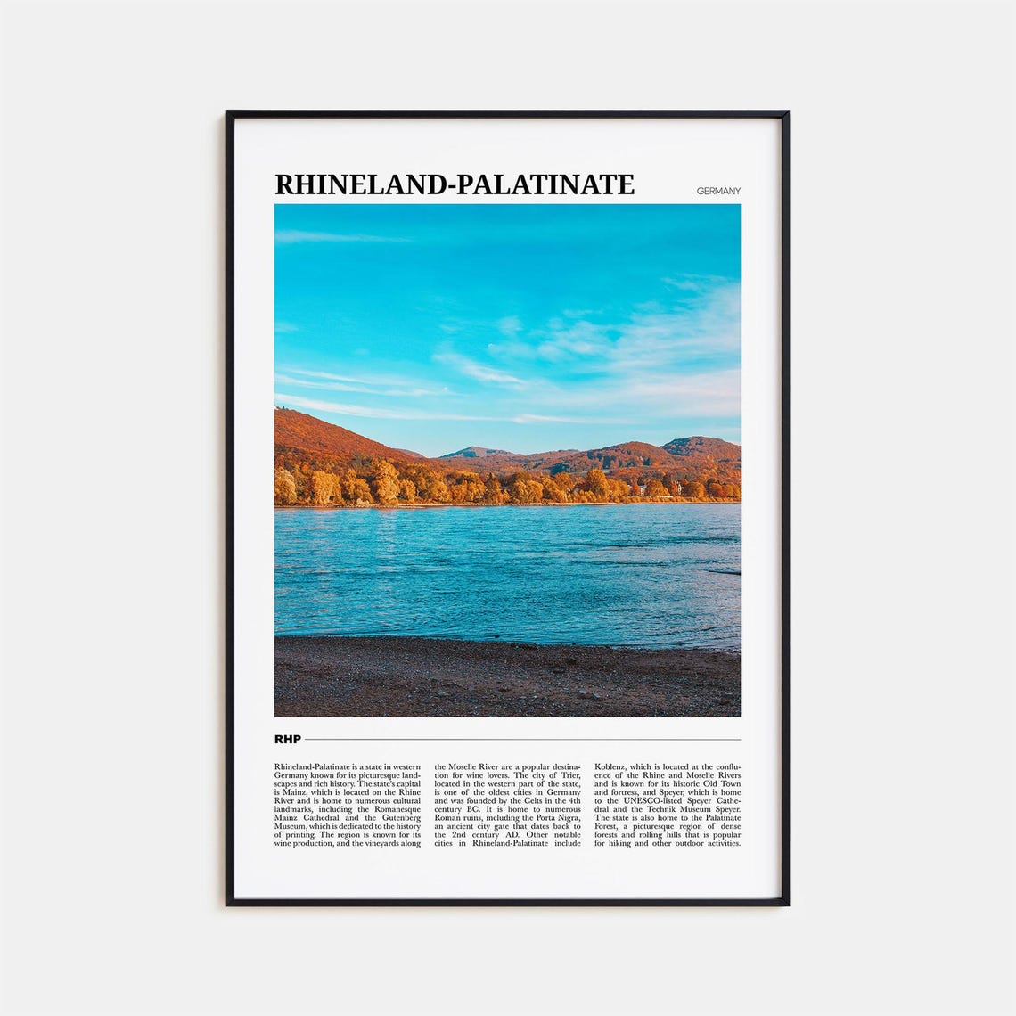 Rhineland Palatinate Travel Poster Rhineland Palatinate Wall Art Rhineland Palatinate Poster Print Rhineland Photo Rhineland Decor