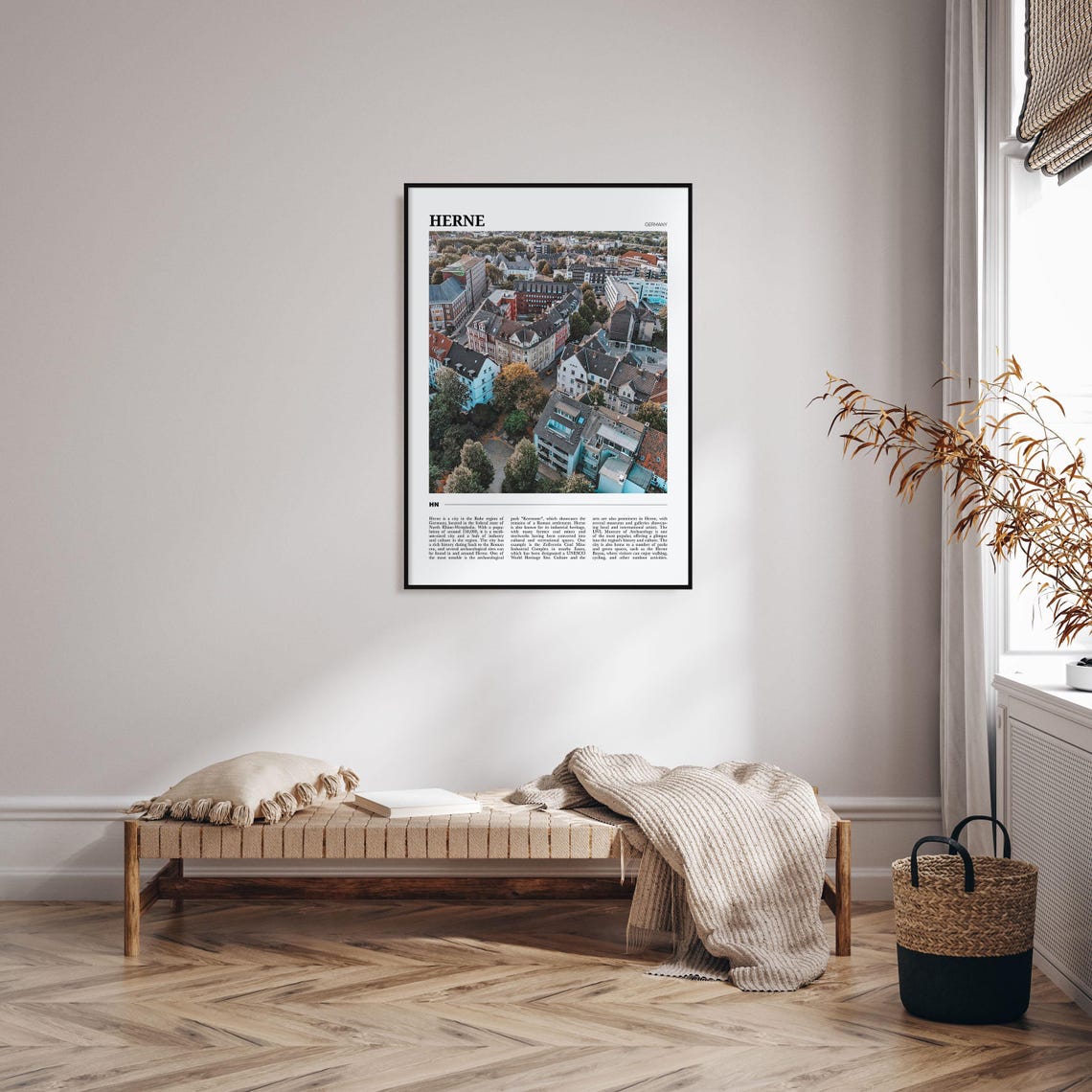 Herne Germany Historic European Old Town Rooftops City Poster - Image 4