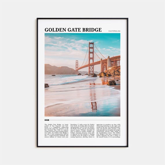 Golden Gate Bridge Travel Poster Golden Gate Bridge Wall Art Golden Gate Bridge Poster Print Golden Gate Bridge Photo Golden Gate Decor