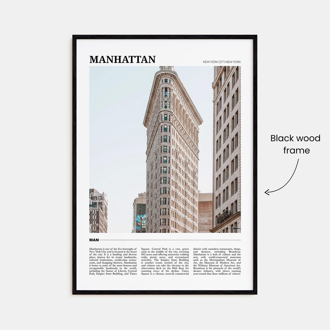 Manhattan New York Flatiron Building Street Travel Poster Series - Image 2