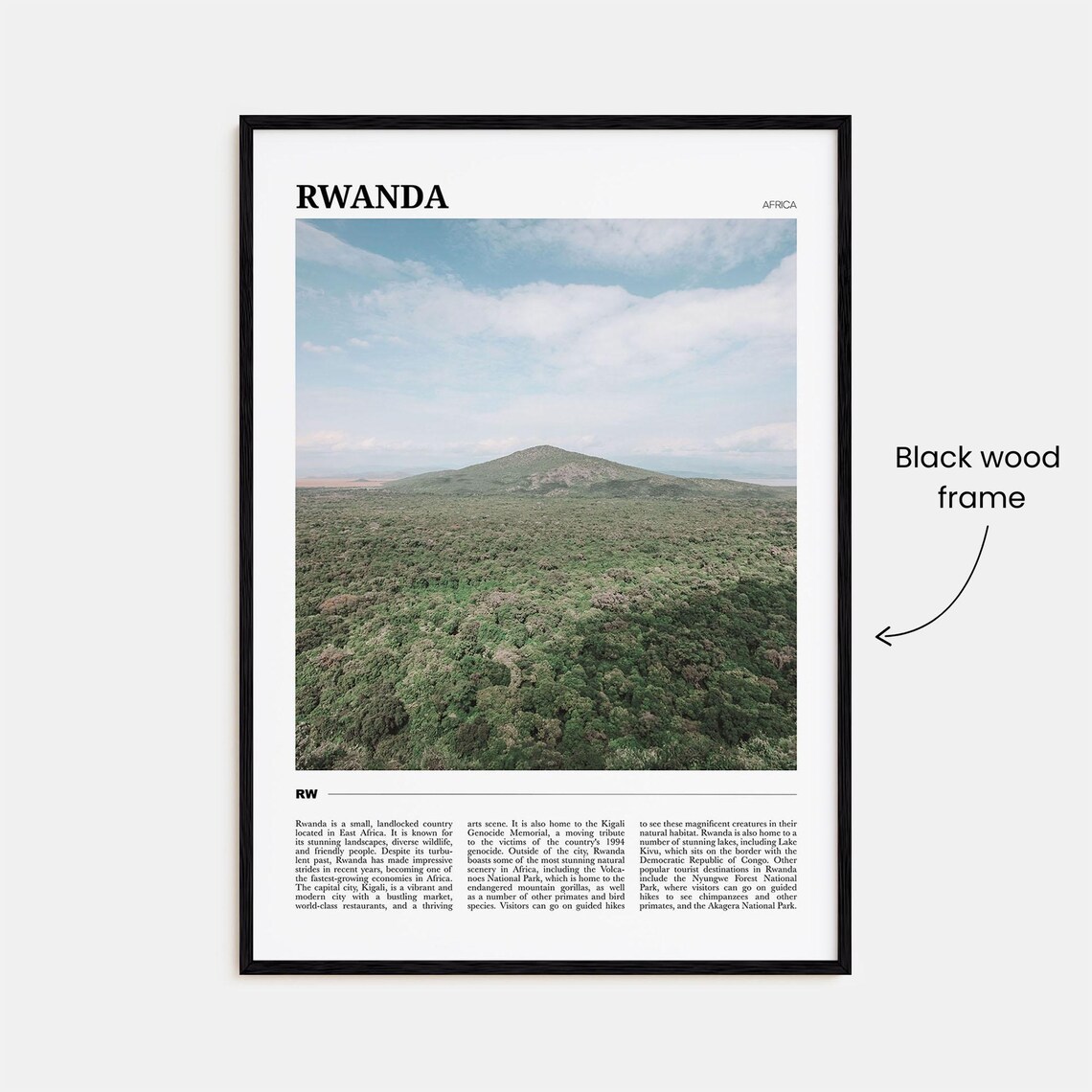 Rwanda Travel Poster, Africa Wall Art Print - Image 2