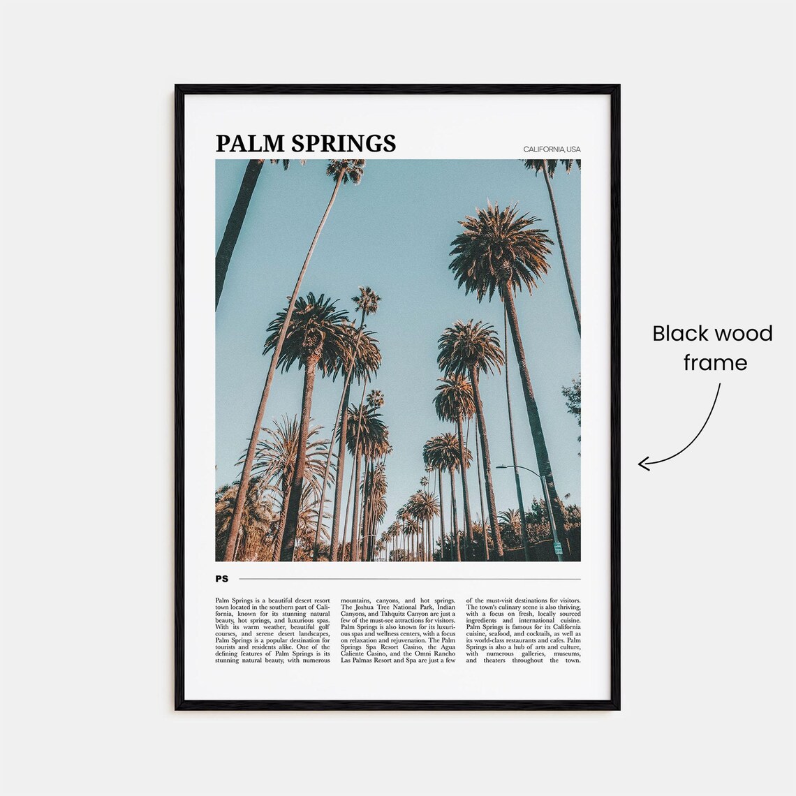 Palm Springs Travel Poster, California USA Wall Art - Image 2
