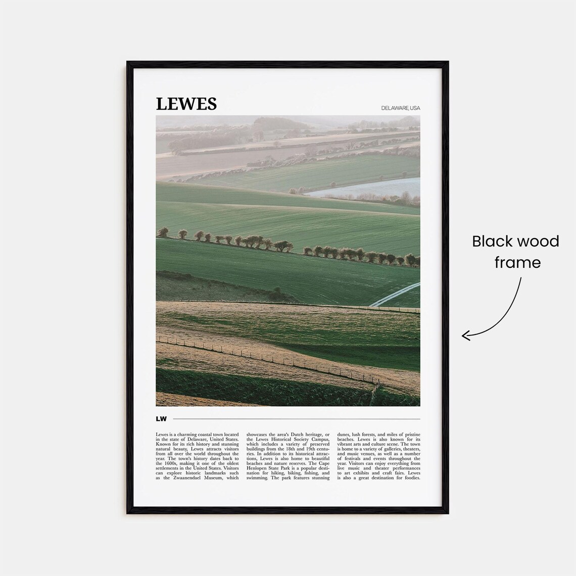 Lewes Travel Poster, Delaware USA Art Print - Image 2