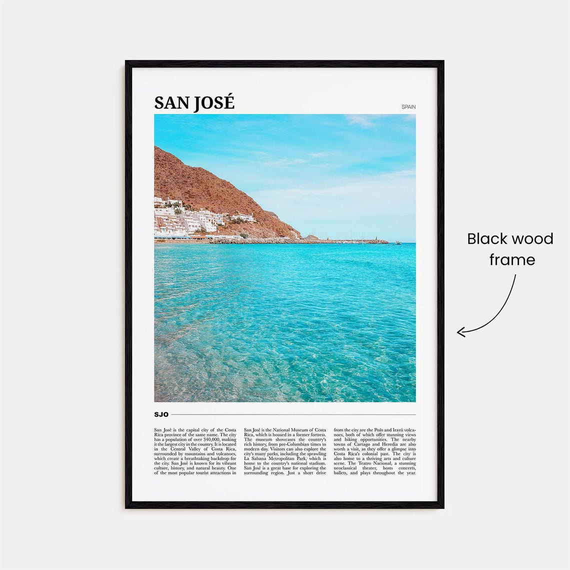 San Jose Spain Turquoise Bay Whitewashed Coastal Village Travel Poster - Image 2