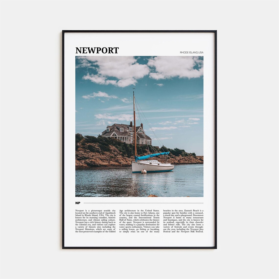 Newport Travel Poster, Rhode Island Travel Poster