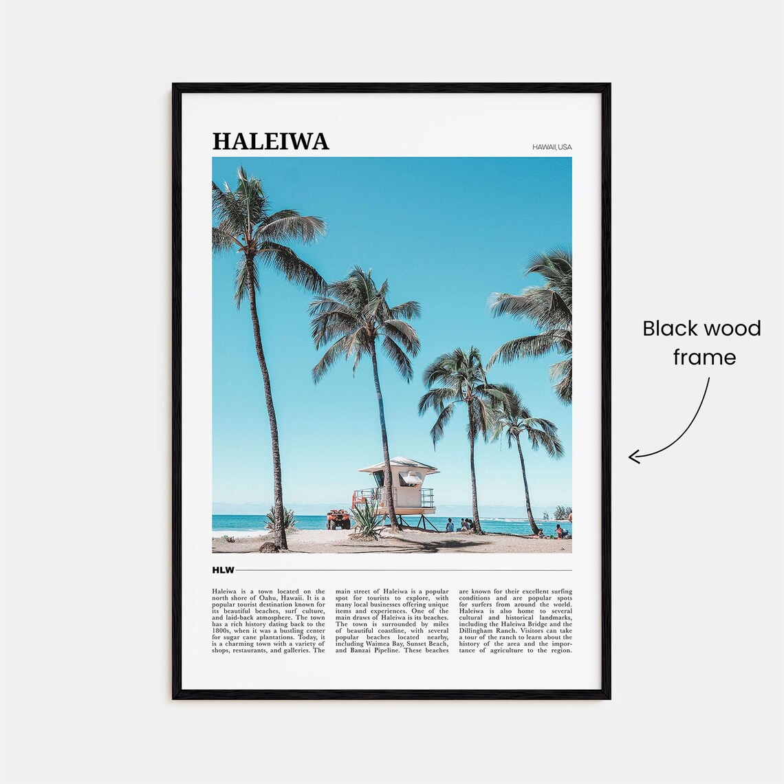 Haleiwa Travel Poster, Hawaii USA Art Print - Image 2
