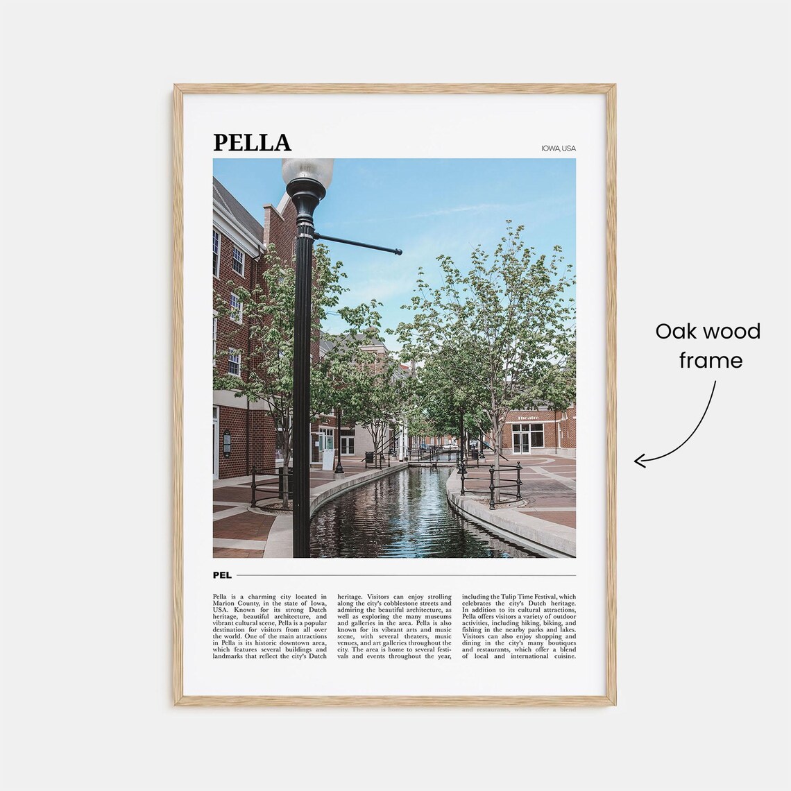 Pella Iowa Dutch Heritage Canal Street Town Travel Poster Series - Image 3