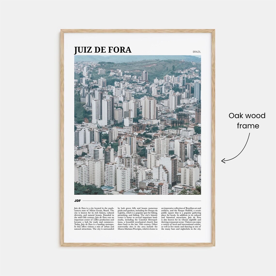 Juiz De Fora Travel Poster, Brazil Wall Art Print - Image 3
