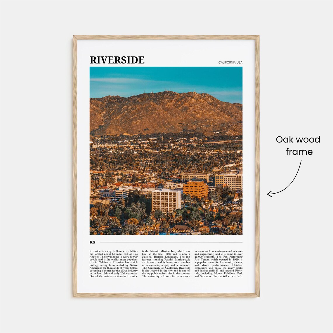 Riverside Travel Poster, California Wall Art Print - Image 3