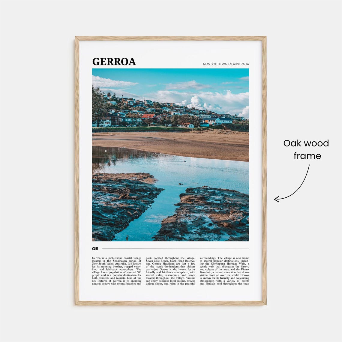 Gerroa New South Wales Australia Coastal Beach Village Poster - Image 3