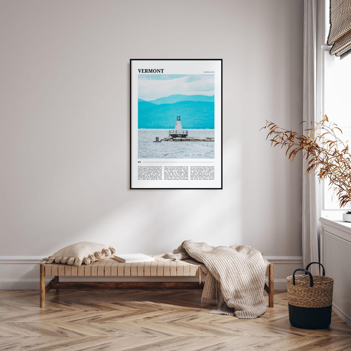 Vermont Lake Champlain Lighthouse and Blue Mountain Scenery Poster - Image 4