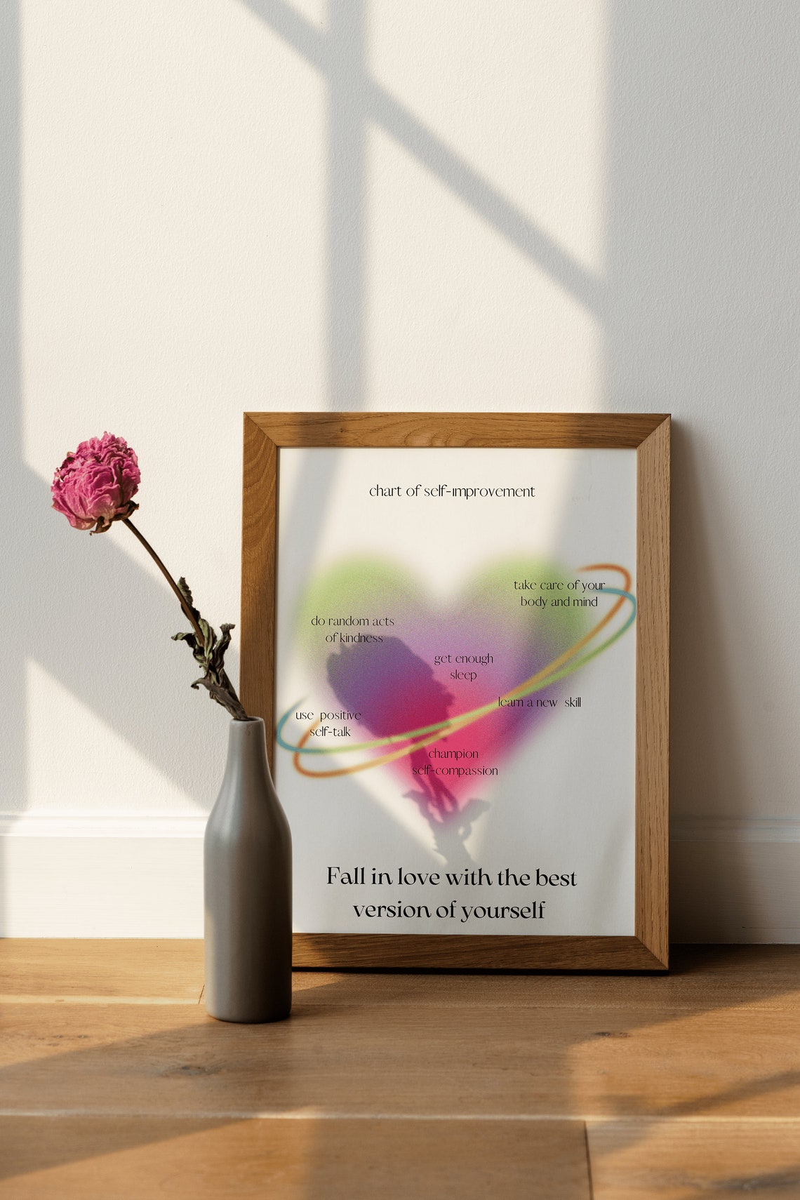Fall in Love with the Best Version of Yourself Self Improvement Poster - Image 3