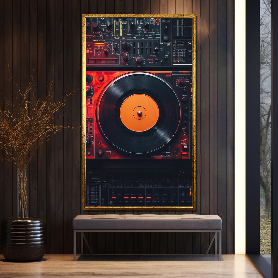 Retro DJ Turntable, Technics Style Music Studio Decor - Image 2