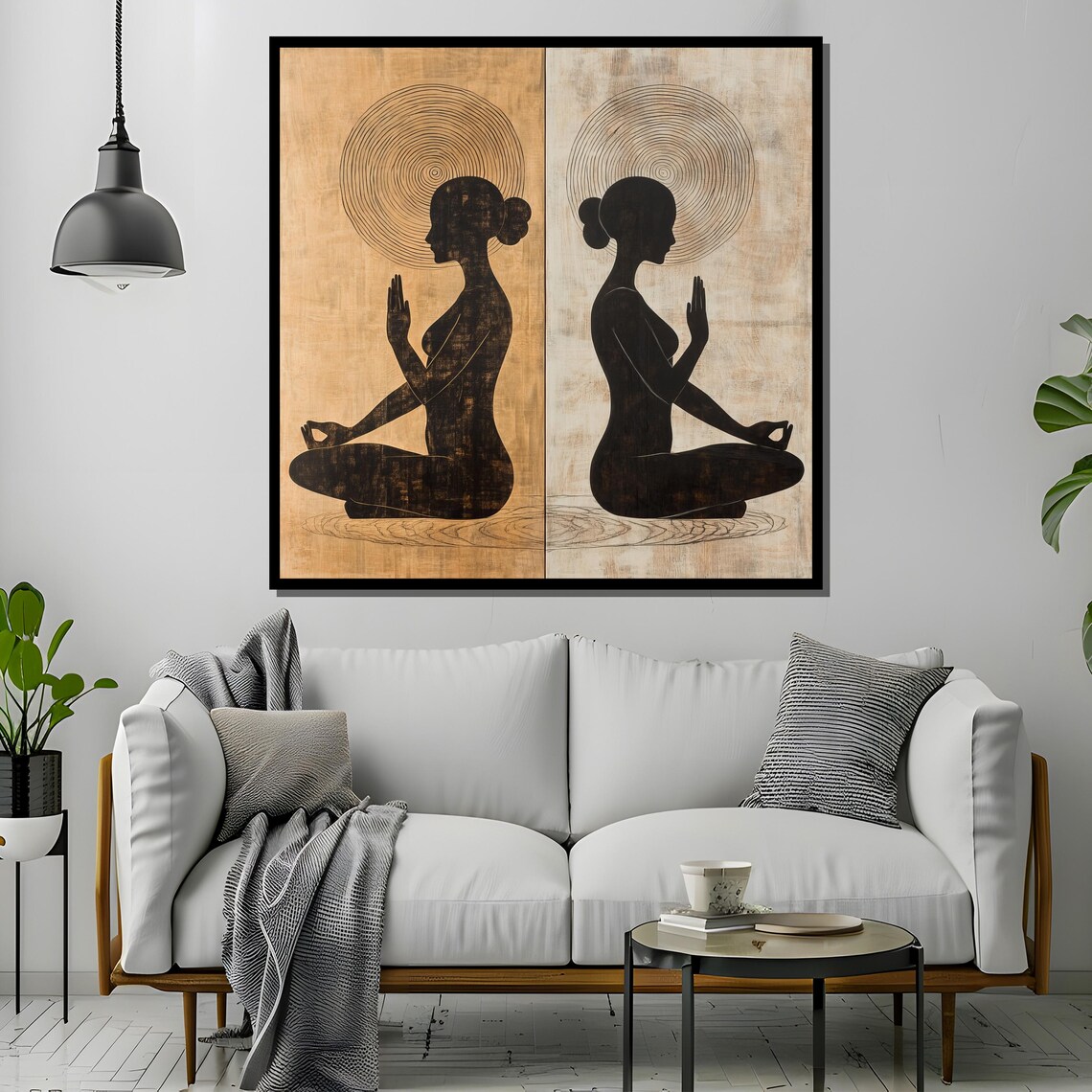 Minimalist Zen Woman Meditation, Yoga Balance Art Print - Image 2
