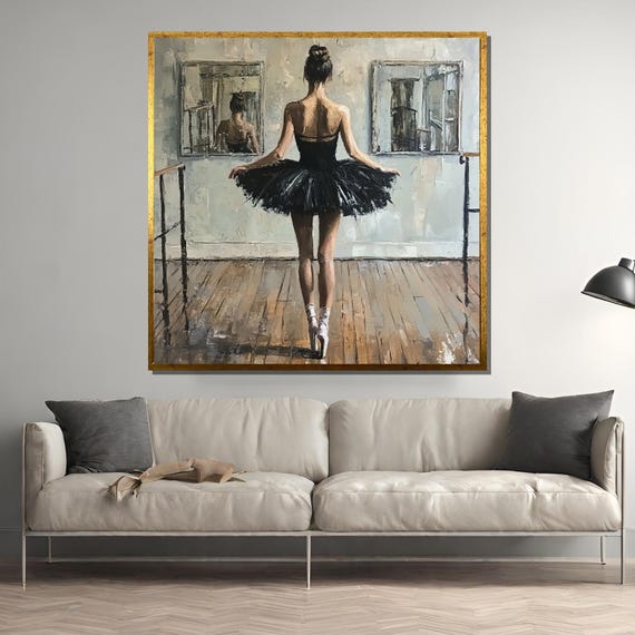 Ballet Dancer, Elegant Dance Studio Wall Art
