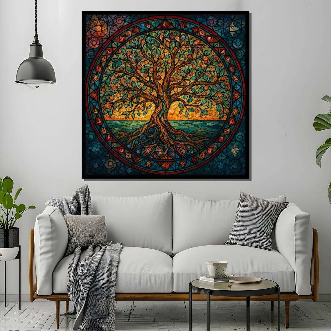 Louis Comfort Tiffany Tree Of Life, Stained Glass Mosaic - Image 2