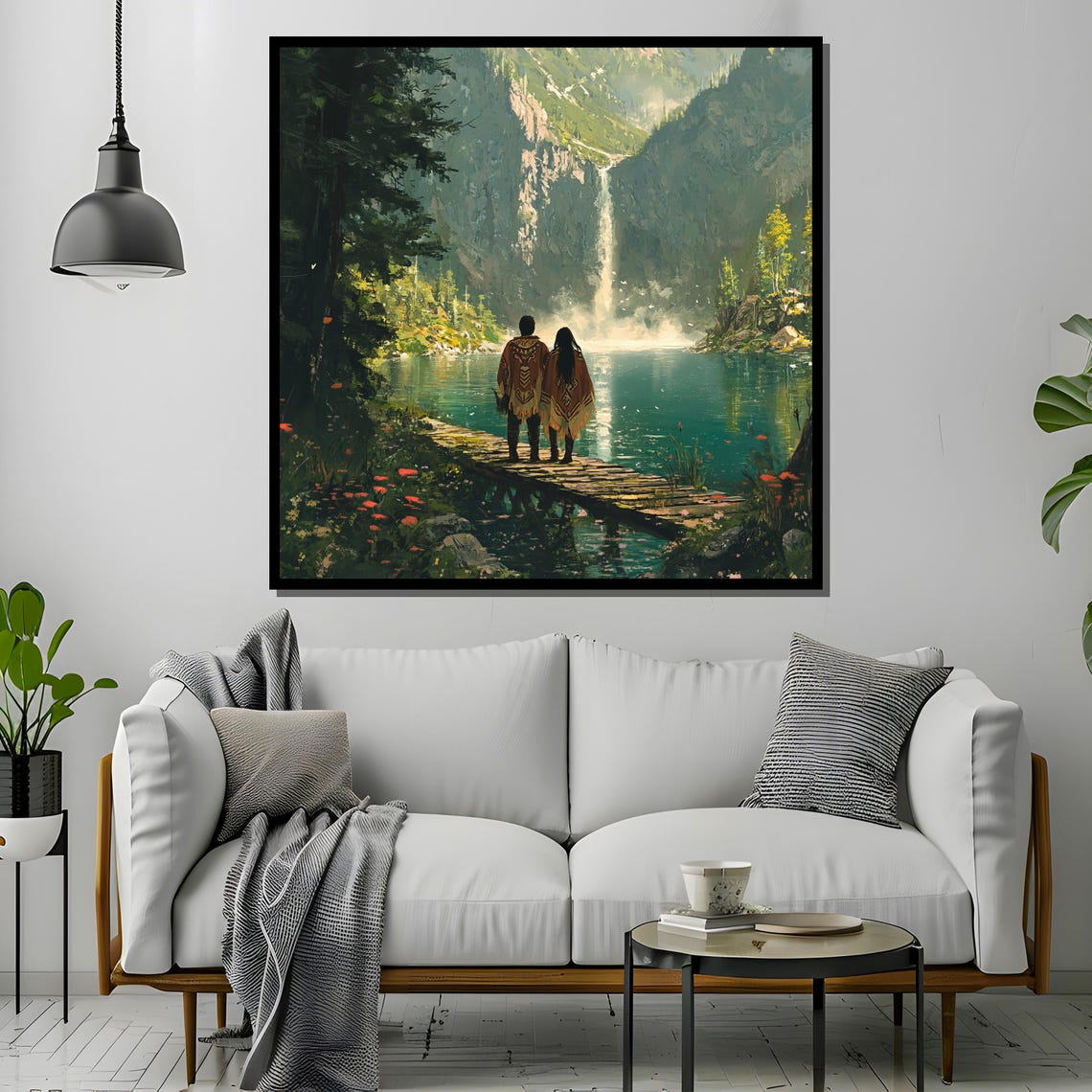 Romantic Couple In Nature, Scenic Mountain Landscape - Image 2