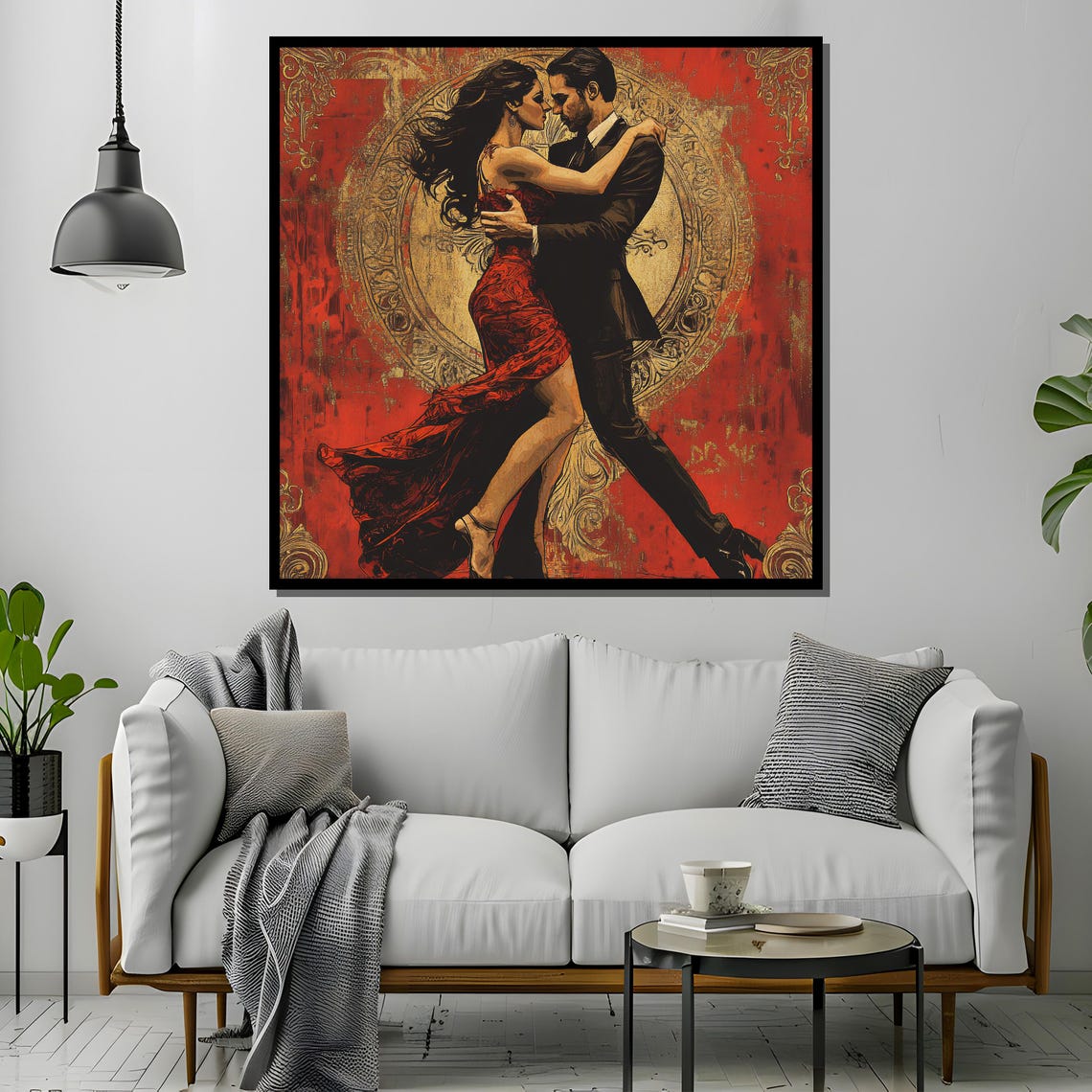 Romantic Tango Dance Couple, Elegant Dance Decor - Image 2