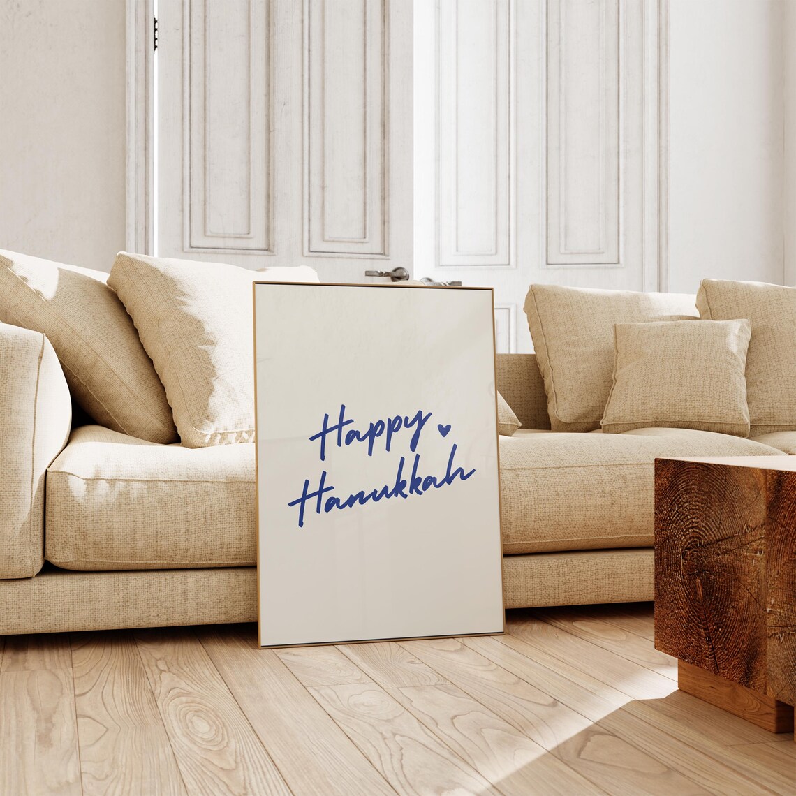 Happy Hanukkah Art Print, Trendy Holiday Decor - Image 2