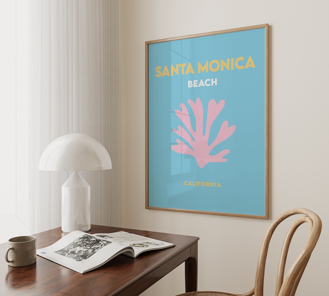 Santa Monica Beach Minimalist Travel Poster - Image 4