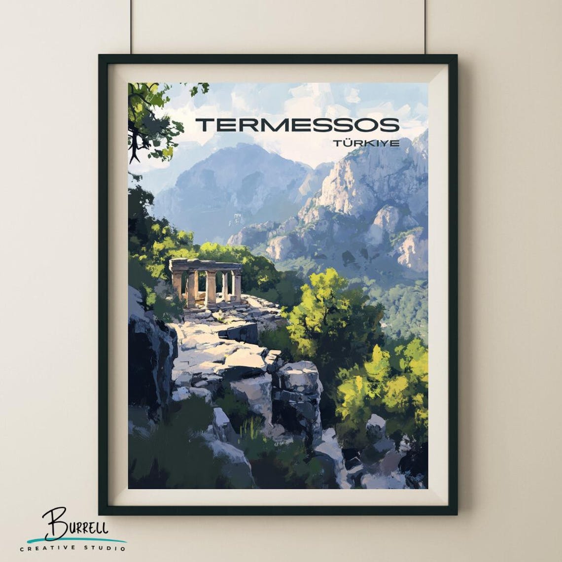 Termessos Turkiye Ancient Ruins Pine Forest Mountain Scenery Poster