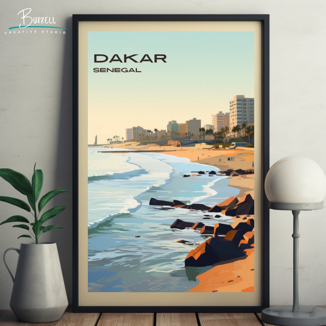 Dakar Senegal Coastal View Travel Poster Wall Art Poster Print - Image 5