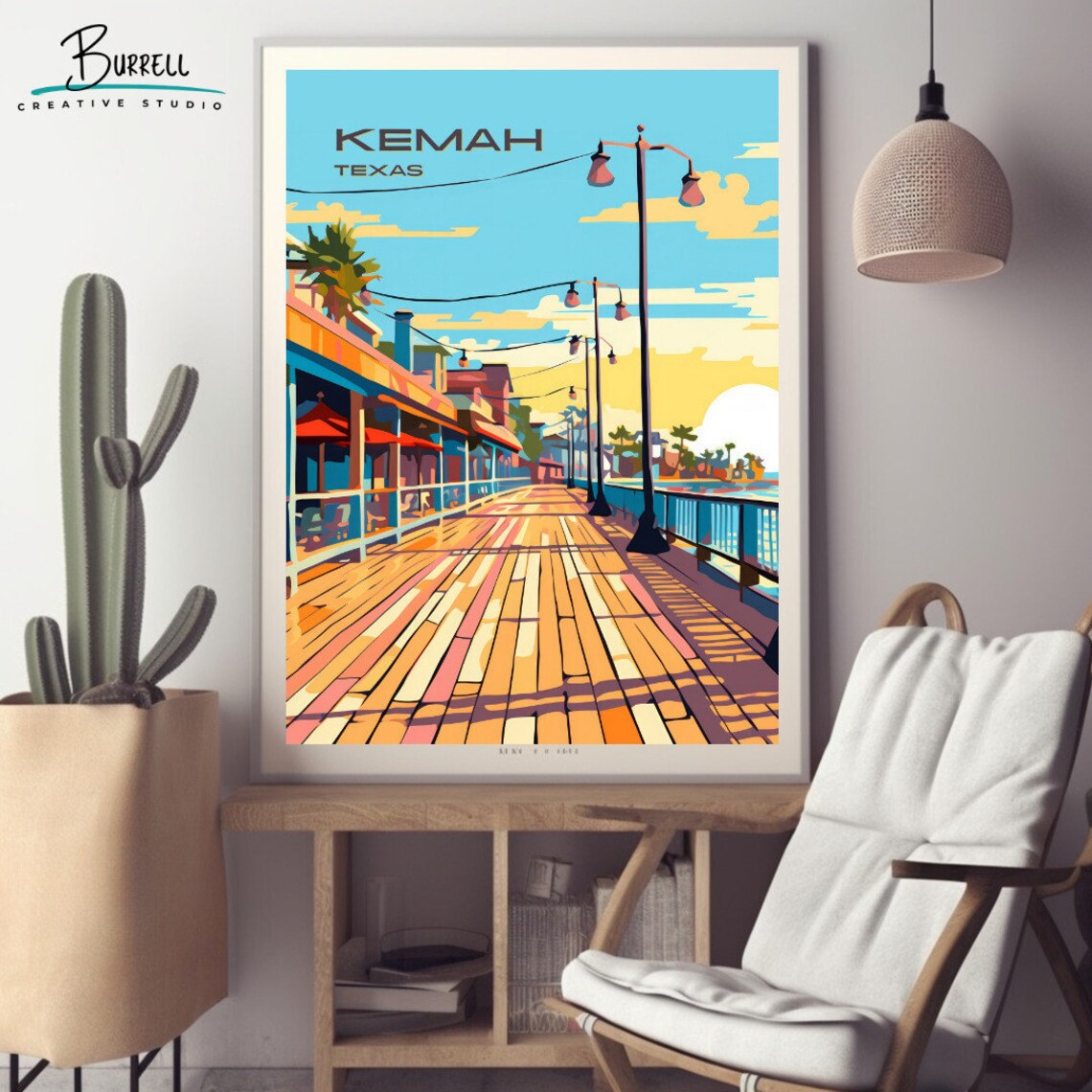 Kemah Texas Boardwalk Travel Poster Print - Image 2