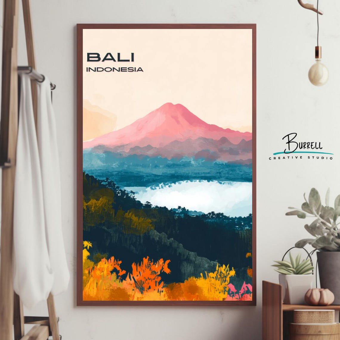 Bali Indonesia Mount Batur Volcano Over the Lake Dawn Poster - Image 4