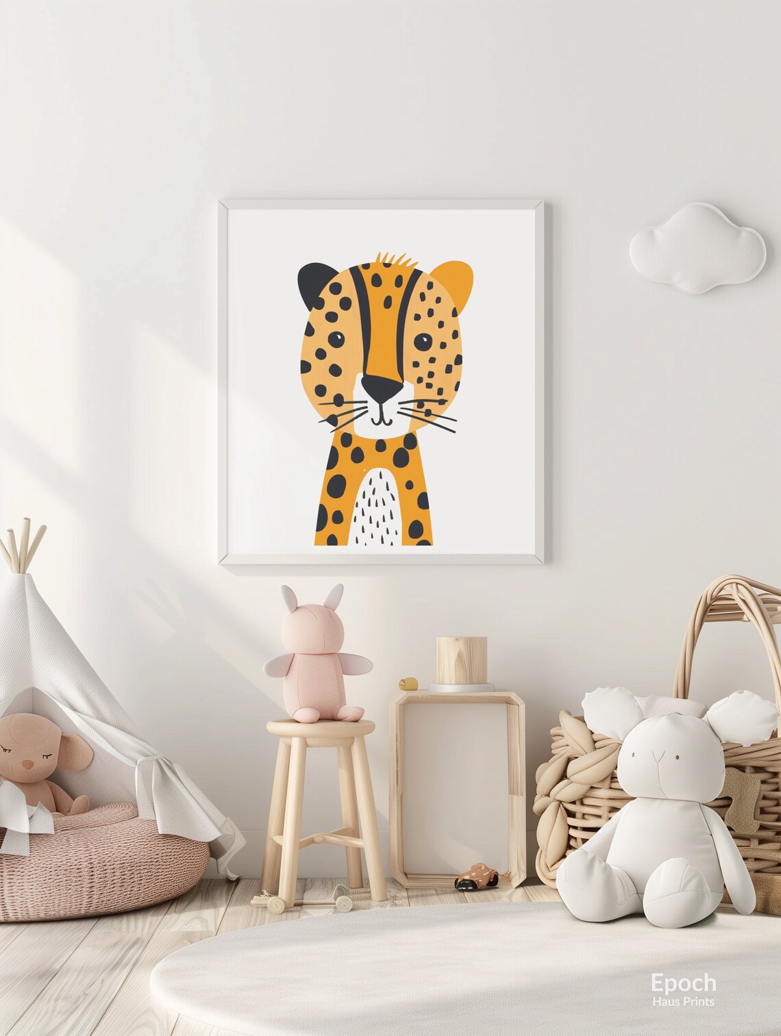 Cheetah Cat Drawings, Nursery Wall Art - Image 2