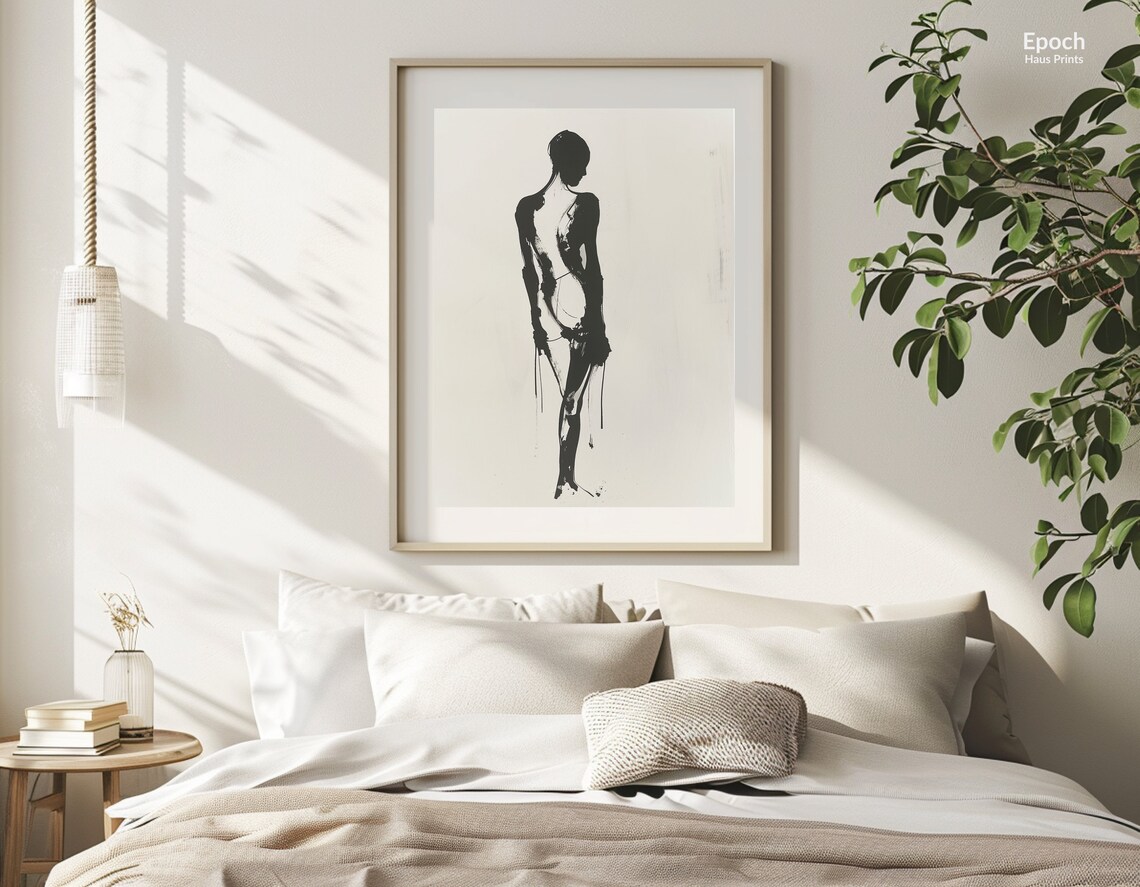 Abstract Woman Stencil Line Art, Minimalist Print - Image 2