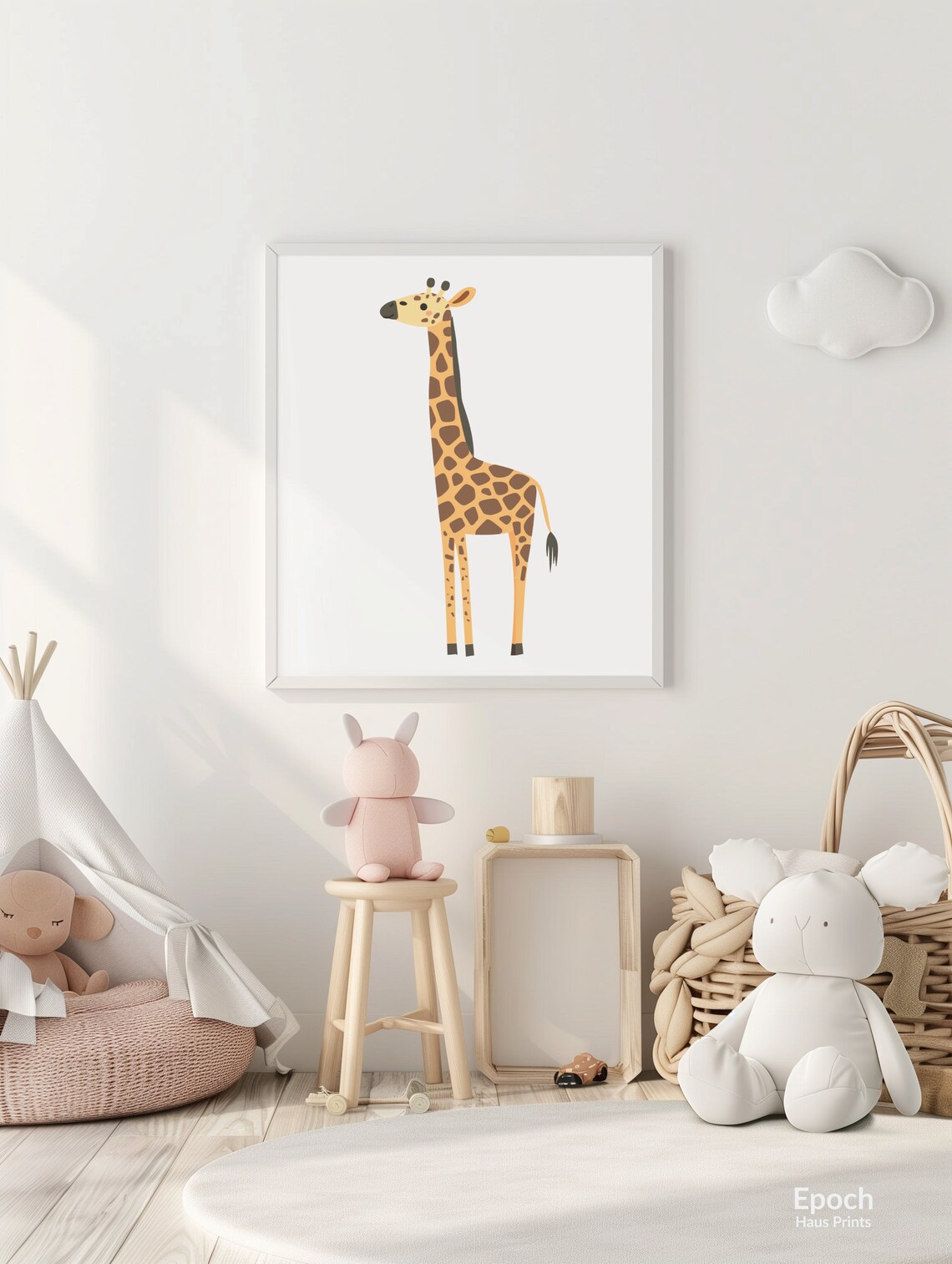 Giraffe Safari Animal Nursery Wall Art - Image 2