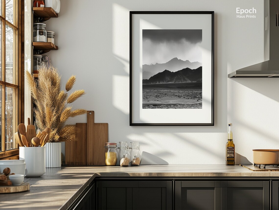 Rolling Hills And Mountain Ranges, Minimalist Art Print - Image 2
