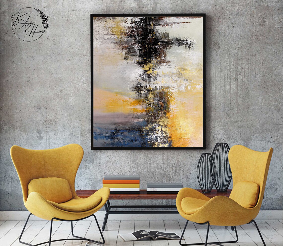 Textured Abstract Oil Painting, Oversize Wall Art - Image 3