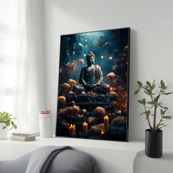 Buddha Print, Meditation Wall Decor