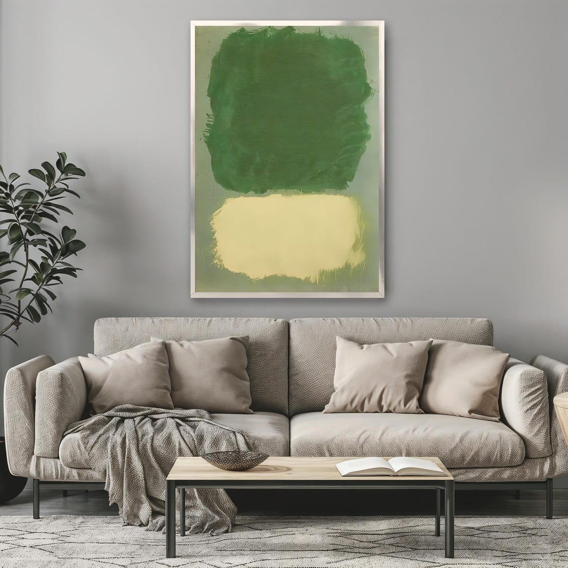 Mark Rothko Green Beige Color Field Modern Minimal Art Poster - Image 3