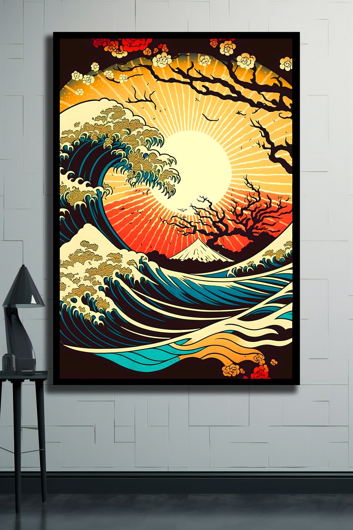 Hokusai The Great Wave Off Kanagawa Art Print Framed Artwork Famous Artwork Home Gift Interior Design Idea Gift Idea - Image 2