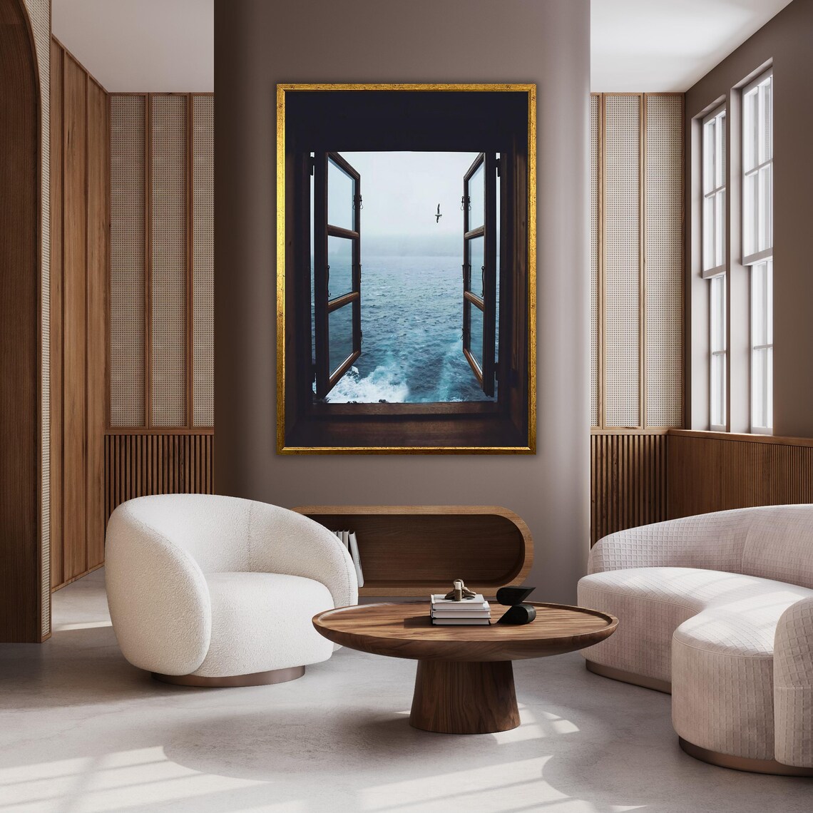 Ocean View Fake Window Art, Coastal Wall Decor - Image 2